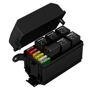 Marine Use 12V Automotive Wasserdichte LKW-Sicherung Relais box 12 Steckplätze ATC/ATO Standard-Blade-Sicherung und Relais box mit Metalls tiften