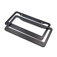 Cadre de plaque d'immatriculation de voiture en plastique en gros, design personnalisé, cadre de plaque en métal anti-corrosion, vente en gros