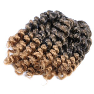 Vente en gros 8 pouces 80g Baguette Jumpy Haute Qualité <span class=keywords><strong>Cheveux</strong></span> Curl Tressage Crochet Bouclés Tresse Mèches de <span class=keywords><strong>Cheveux</strong></span> Synthétiques pour Tresses Africaines - Product Image 3