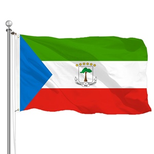 Bandera Promocional de Gran Tamaño Impresa Digitalmente 90x150cm, Bandera Personalizada de Guinea Ecuatorial, Bandera Nacional de Guinea Ecuatorial, Poliéster - Product Image 1