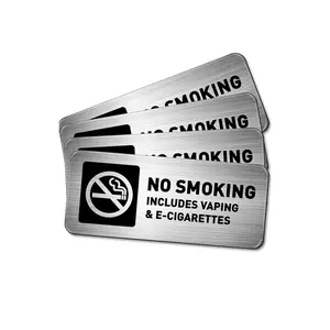 Nouvelle Arrivée Panneau Interdiction de Fumer Personnalisé Métal Impression Aluminium Plaque de Circulation Pvc Panneau Interdiction de Fumer