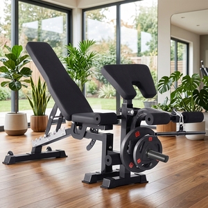 Banco de Fitness Multifuncional para Hombre, Silla Ajustable para Abdominales y Mancuernas, Equipo de Ejercicio para Gimnasio en Casa <span class=keywords><strong>con</strong></span> Polea - Product Image 1