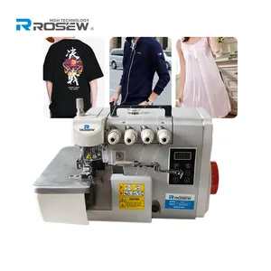 ROSEW S41-4 All In One Direct Drive 4 Benang Overlock Mesin Jahit Otomatis Industri untuk Kemeja Dan Kaus