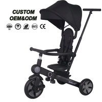 Tricycle multifonctionnel pour enfants BEBELUX CE Standard 10IN1, pliable, avec dossier inclinable et siège rotatif, vélo d'équilibre