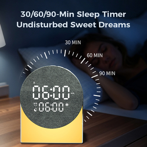 Sunrise Wake Up <b>Light</b> Alarm Clock 4 In 1 White Noise Machine <b>Sleep</b> Night <b>Light</b> Bluetooth Speaker With Remote Control - Product Image 5