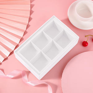 กล่องเค้กใสทรงสี่เหลี่ยมขนาด 8-14 นิ้ว พร้อมหน้าต่างใส วัสดุกระดาษคราฟท์ลายนูน รีไซเคิลได้ สำหรับใส่ซูชิและเก็บน้ำตาล - Product Image 4