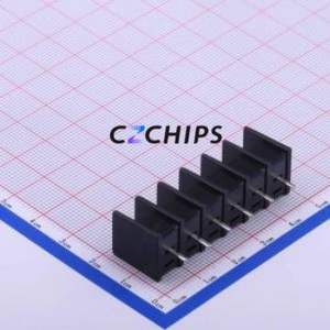JL25C-76206B01 Barrier Terminal Block Through hole Component (THT),P=7.62mm Connector Two Sides 7.62mm 1x6P Straight Pin - Product Image 2