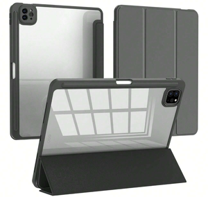 Funda Magnética Desmontable 2 en 1 de Cuero PU con Soporte para Lápiz y Marco Transparente para <span class=keywords><strong>iPad</strong></span> 10.ª/11.ª Gen, <span class=keywords><strong>Pro</strong></span> 11, 13, Air 6/7, Mini 2026 - Product Image 4