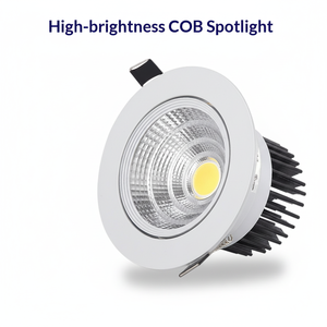 Foco LED COB para Techo, Luz de Ojo de Buey de 7.5 cm, Aluminio, Ra 95, Ahorro de Energía, Alta Reproducción Cromática, <span class=keywords><strong>Downlight</strong></span> para Tienda - Product Image 5