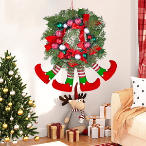 Christmas Four Legged <b>Wreath</b> Plastic Wall Hanging Ornament For Holiday Decorations - Product Image 1