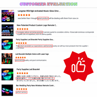Bracelets LED Sincen à télécommande, synchronisation musicale, compte à rebours, couleurs personnalisables pour concerts