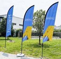Drapeau de plage personnalisé avec logo, bannière promotionnelle extérieure très vendue, drapeau plume, drapeau goutte d'eau pour événements promotionnels