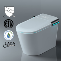 Toilette intelligente automatique avec télécommande, nouveau design, toilette bidet monobloc, montage au sol, certifiée CUPC ETL