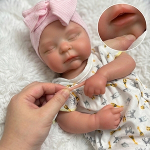 Poupée Bébé Reborn de 18 Pouces, Réaliste en Silicone, Nouveau-né Fait Main, Corps Lavable, Jouet Éducatif pour Filles - Product Image 4
