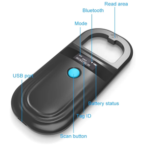 猫犬用ハンドヘルドマイクロチップスキャナー134.2KHz 125kHz RFIDリーダーミニ125Khz USBアクセスガラスチップアクセス用ミニタグFDX-B - Product Image 3