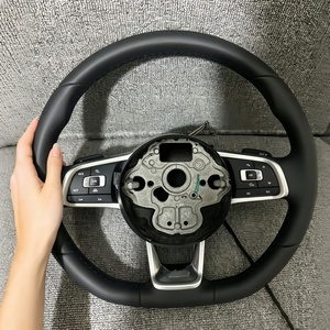 Volante de Cuero en Oferta para Volkswagen Golf 7 <span class=keywords><strong>GTI</strong></span> Golf R MK7 para VW <span class=keywords><strong>Polo</strong></span> <span class=keywords><strong>GTI</strong></span> Jetta Passat B8 Tiguan Sharan Touran - Product Image 1