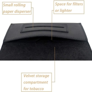 Boshiho - Estuche Enrollable para Tabaco de Cuero Genuino, Gran Capacidad, Casual, con Logotipo de Litografía UV, Ranura para Papel de Liar - Product Image 4