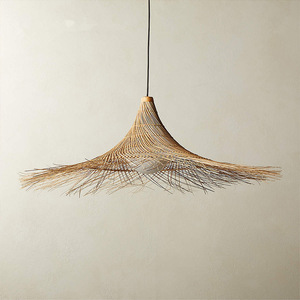 โคมไฟระย้าหวายสไตล์วาบิซาบิ ทรงกลม หัวเดียว หลอด LED E27 สำหรับสถานที่พักผ่อน - Product Image 5