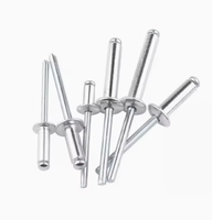 Rivets aveugles à tête fraisée à extrémité ouverte, prix usine, DIN7337, en aluminium et acier