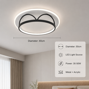 Plafonnier LED moderne en acrylique et fer forgé, à montage encastré, télécommande, variateur de lumière, tricolore, pour chambre à coucher, salon, décoration intérieure - Product Image 4