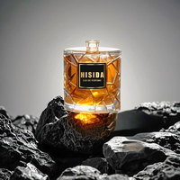 Flacon de Parfum en Verre Rond de Luxe Haut de Gamme Unique Sertissable 30ml 50ml 100ml Bouteilles de Parfum Vides avec Emballage Boîte