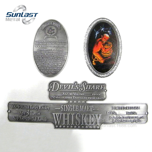 Tùy chỉnh vàng Nhôm lá 3D dập nổi nhãn rượu vang chai nước hoa rượu vang thủ công mỹ nghệ kim loại dán cho chai rượu vang - Product Image 4