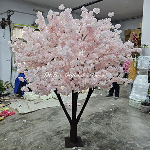 Cerisiers artificiels éclairés pour l'extérieur, cerisier led japonais rose fait à la main à vendre - Product Image 4