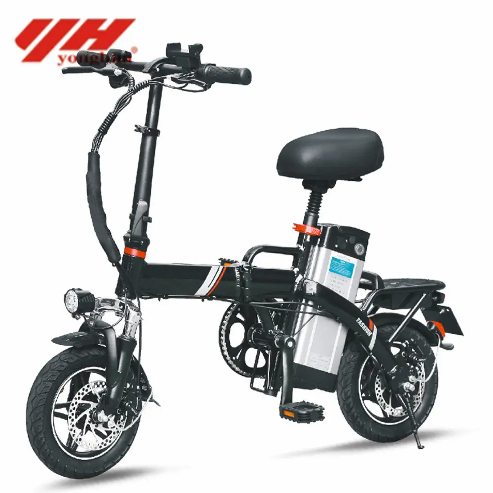 Yonghua-bicicleta eléctrica plegable con batería de litio, e-bike plegable de 250W y 12 pulgadas