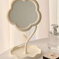 Miroir de Maquillage de Bureau CF, Design Esthétique et Élégant, Inspiré des Tendances Internet, Idéal pour Dortoir et Chambre à Coucher