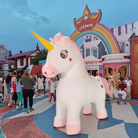 Maßgefertigtes Cartoon-Werbemaskottchen: Aufblasbares Einhorn-Pferd aus PVC, Wasserdicht für Partydekoration
