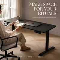 Bureau de travail électrique réglable en hauteur AOR, certifié FCC, multifonctionnel, surface en fibre de carbone, acier inoxydable, vente en gros d'usine
