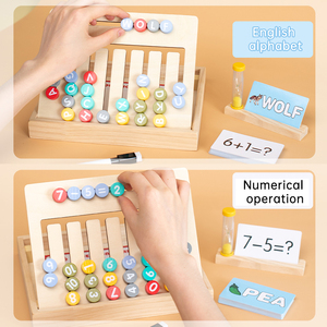 Fabbricazione professionale bambini educativi di apprendimento Montessori giocattoli in <span class=keywords><strong>legno</strong></span> <span class=keywords><strong>per</strong></span> bambini inglese e matematica giocattoli di apprendimento - Product Image 5