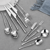 Ensemble de couverts occidentaux en acier inoxydable 304, couteau, fourchette, cuillère, finition miroir, pour la maison, l'hôtel, le restaurant, la restauration, vente en gros