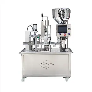 Rotary ice cream powder cup sealing filling machine plastic cup mineral water coffee powder filling packing machine