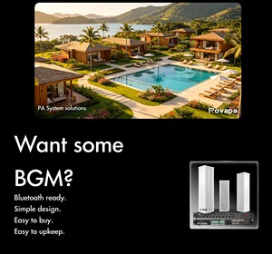 Kit de sonorisation pour marché alimentaire, enceintes colonne étanches, amplificateur Bluetooth, pack audio multi-zones extérieur - Product Image 3