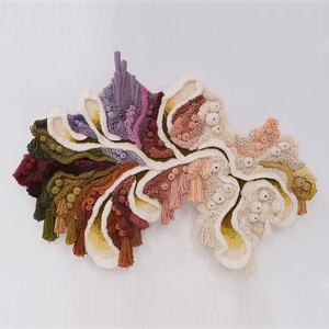 Tapiz tejido de arrecife de coral rústico grande sobre la cama, macramé, <span class=keywords><strong>tapices</strong></span> de pared, diseño 3D, arte texturizado, decoración de pared del hogar para el hogar de lujo - Product Image 3