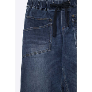 กางเกงยีนส์ทรงหลวมพร้อมกระเป๋าด้านหน้าและเชือกผูกที่เอว - Product Image 1