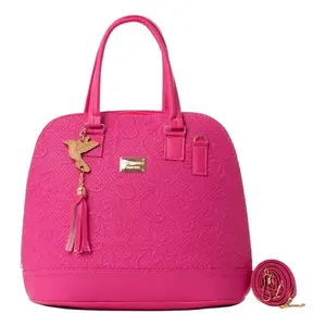 Sac fourre-tout décontracté pour femme Fana Ayla M3781 couleur Bougainvillea, ouverture supérieure, deux anses, doublure en paille, style luxueux - Product Image 1