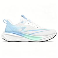 Chaussures de course personnalisées OEM unisexes respirantes en maille dégradée printemps-automne, légères, avec absorption des chocs et semelle épaisse