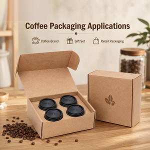 กล่องใส่กาแฟแบบพกพา FX Custom KraftCoffee Pod Box กล่องกระดาษรักษ์โลกสำหรับการกันกระแทกและจัดเก็บแก้วกาแฟและสิ่งของชิ้นเล็กอื่นๆ - Product Image 3