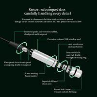 304 in Stock 4-20mA 0-10V RS485 Hydrostatic Submersible Pressure Transmitter Tank Water Level Sensor for Diesel Liquid Level