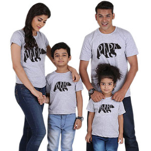 Personalizado algodão combinando roupa da família pai e filho t - Product Image 3