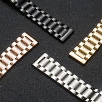 Bracelet de montre mécanique classique en acier inoxydable de haute qualité à trois maillons, personnalisable, modèle 2026