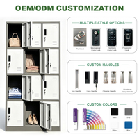 Casier Métallique Multi-Portes pour Employés et Étudiants, Armoire de Rangement Commerciale à 12 Portes pour Gym, École, Bureau, Boîte de Rangement en Acier pour Vêtements