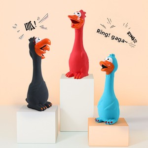 Hot Sale Cartoon Latex Medium Screaming <strong>Chicken</strong> <strong>Squeaky</strong> Chew Toy for Dogs-Best Pet Outdoor Use Play Toy - Product Image 1