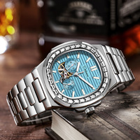 OEM Usine de montres Multi-fonction Résistant à l'eau en acier inoxydable Designer Iced Out Tourbillon Automatique Mécanique Orologio Uomo