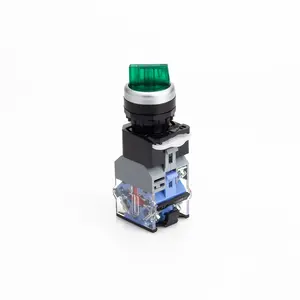 SHENGLEI 22mm LA38 Series with led light Rotary Select Knob Button Pull Type 2 Way Rotary Switch Selector Push Button Switch