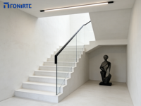 Garde-corps de sécurité en verre pour clôture de jardin, balustrades décoratives en alliage d'aluminium pour balcon et escaliers, bordures modernes thermolaquées