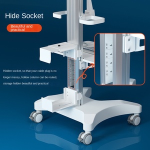 Carrito Médico con Soporte para Monitor y Soporte para Escáner Oral, Carrito Dental Ajustable para Hospitales, Consultorios Dentales y Salones de Belleza - Product Image 5