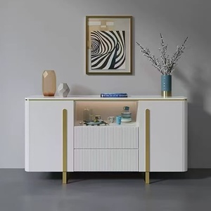 Luxury Wood Dining Room <strong>Sideboard</strong> Black and White Modern <strong>Kitchen</strong> Cabinet Design for Hotel Use Made <strong>in</strong> China - Product Image 6